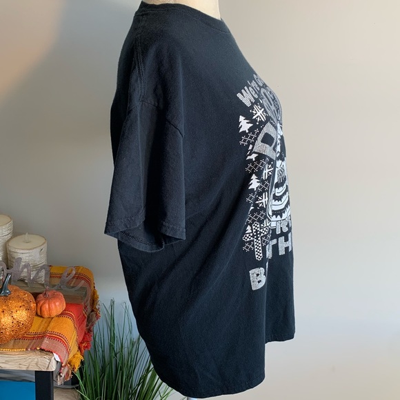 Ugly Christmas T-shirt Jesus Party it’s my birthday black short sleeve gag gift - Picture 7 of 11